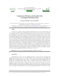 Comparison of European Archaeophyte Lists in the Light of Distribution Data