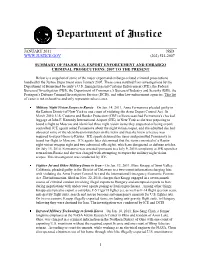 Department of Justice Export Control Violation Cases