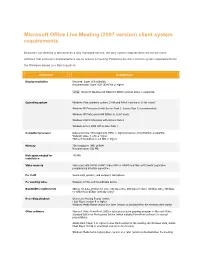Microsoft Office Live Meeting (2007 Version) Client System Requirements