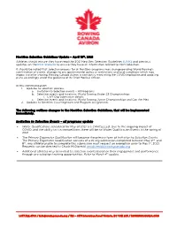Nextgen Selection Guidelines Update – April 16Th, 2021