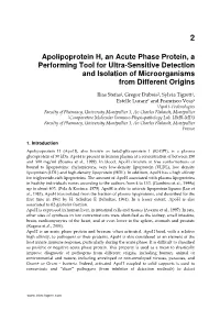Apolipoprotein H, an Acute Phase Protein, a Performing Tool for Ultra-Sensitive Detection and Isolation of Microorganisms from Different Origins