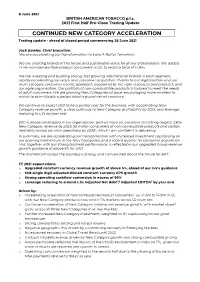 CONTINUED NEW CATEGORY ACCELERATION Trading Update - Ahead of Closed Period Commencing 28 June 2021