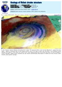 Geology of Richat Circular Structure