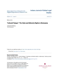 The State and Minority Rights in Botswana