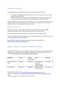 Executive Complaints Unit (ECU)