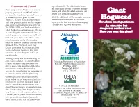 Giant Hogweed Is on Your Ments, and When Discarded Outdoors, Can Property, Please Call the MDA Hotline Giant Start a New Patch of Giant Hogweed