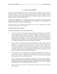 Goals, Objectives, and Policies Coastal Management E –1