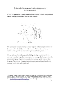 Mathematical Language and Mathematical Progress by Eberhard Knobloch