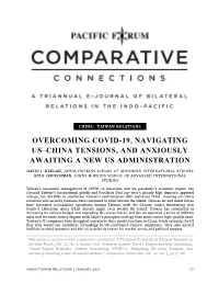 Overcoming Covid-19, Navigating Us–China Tensions, and Anxiously Awaiting a New Us Administration