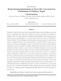 Restructuring Spiritualism in New Life: Conversion to Christianity In