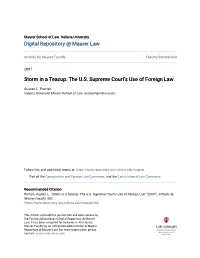 The US Supreme Court's Use of Foreign