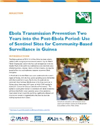 Use of Sentinel Sites for Community-Based Surveillance in Guinea
