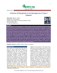A Review of Nateglinide in the Management of Type 2 Diabetes