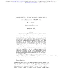 A Tool to Sanity Check and If Needed Reformat FASTA Files