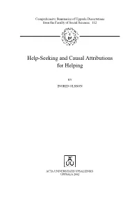 Help-Seeking and Causal Attributions for Helping