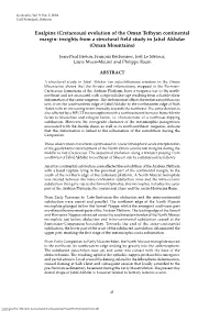Insights from a Structural Field Study in Jabal Akhdar (Oman Mountains)
