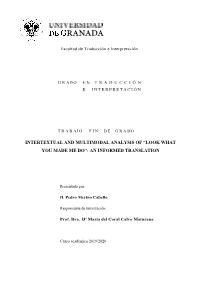 Intertextual and Multimodal Analysis of “Look What You Made Me Do”: an Informed Translation