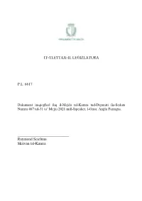 It-Tlettax-Il Leġiżlatura Pl 6617