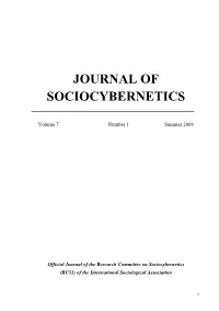 Journal of Sociocybernetics