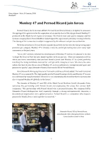 Monkey 47 and Pernod Ricard Join Forces