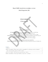 Report SAGE Consultation on Smallpox Vaccines 18 & 19