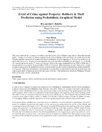 Robbery & Theft Prediction Using Probabilistic Graphical Model