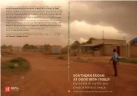 Southern Sudan at Odds with Itself