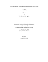 The Expressive/Transformative Process of Violence Lee Mellor A
