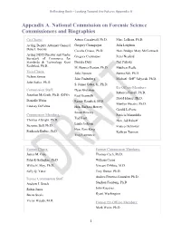 Appendix A. Natioan Commission on Forensic Science Commissioners