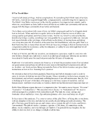 D'var Torah Eikev I Want to Talk About Privilege. and Its Complications. It's