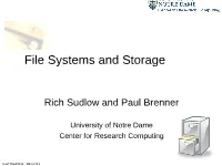 File Systems and Storage