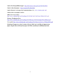 Ice Melt, Sea Level Rise and Superstorms: Evidence from Paleoclimate Data, Climate Modeling, and Modern Observations That 2°C Global Warming Is Dangerous