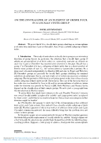 On the Centralizer of an Element of Order Four in a Locally Finite Group