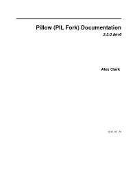 Pillow (PIL Fork) Documentation 3.3.0.Dev0