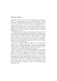 Theories of Syntax