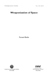 Weaponisation of Space