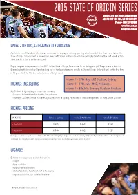 2015 State of Origin Series