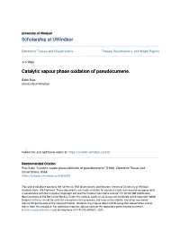 Catalytic Vapour Phase Oxidation of Pseudocumene