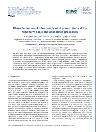 Characterisation of Intra-Hourly Wind Power Ramps at the Wind Farm Scale and Associated Processes