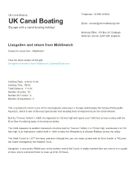Llangollen and Return from Middlewich | UK Canal Boating