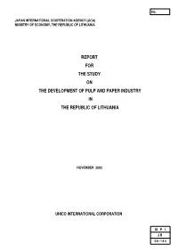 Report for the Study on the Development of Pulp And