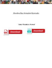 Shortline Bus Schedule Monticello