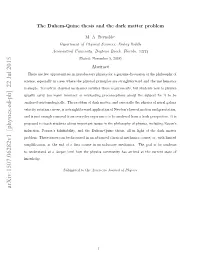 The Duhem-Quine Thesis and the Dark Matter Problem