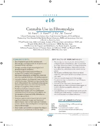 Cannabis Use in Fibromyalgia M