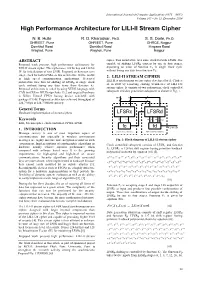 High Performance Architecture for LILI-II Stream Cipher