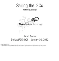 I2C @ Dorkbot PDX 0X08