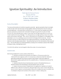 Ignatian Spirituality: an Introduction