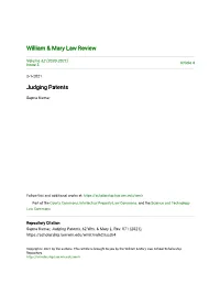 Judging Patents
