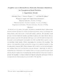 Neighbor List Collision-Driven Molecular Dynamics Simulation for Nonspherical Hard Particles