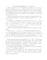 Physics 212B, Ken Intriligator Lecture 6, Jan 29, 2018 • Parity P Acts As P